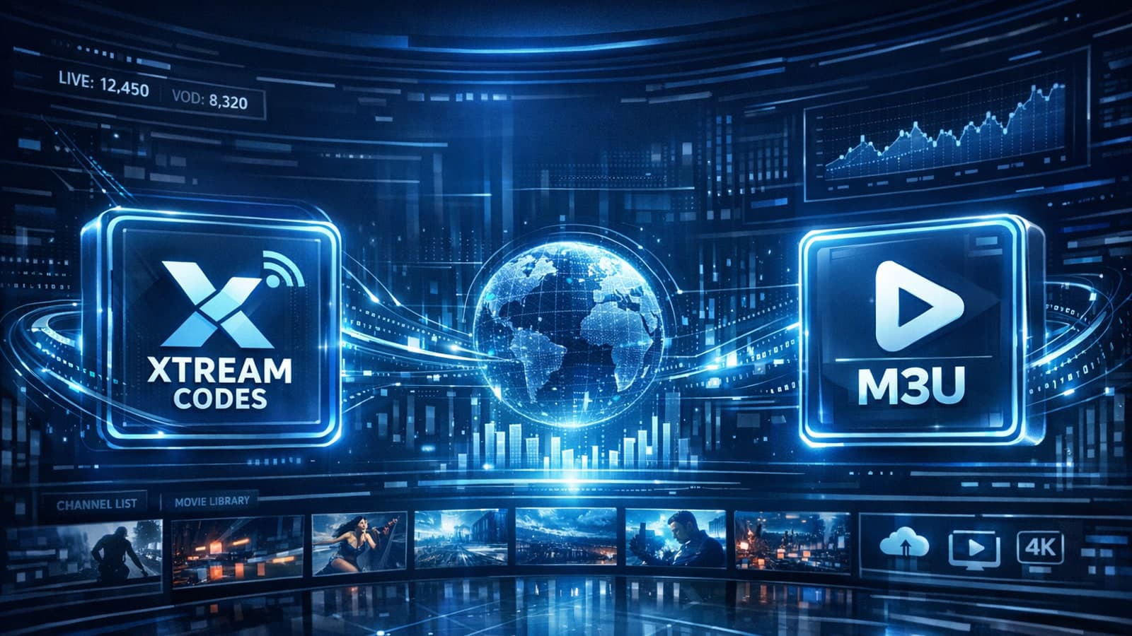 Comparison of IPTV streaming formats Xtream Codes and M3U