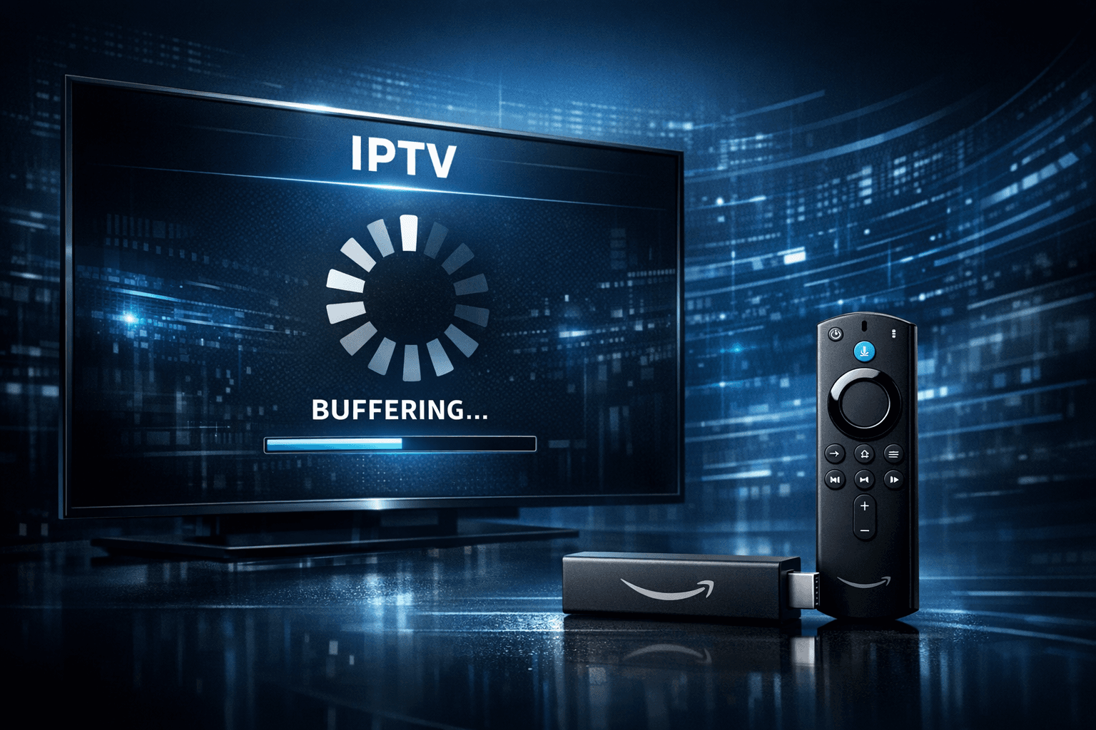 Fire TV Stick device with IPTV lag issues on screen