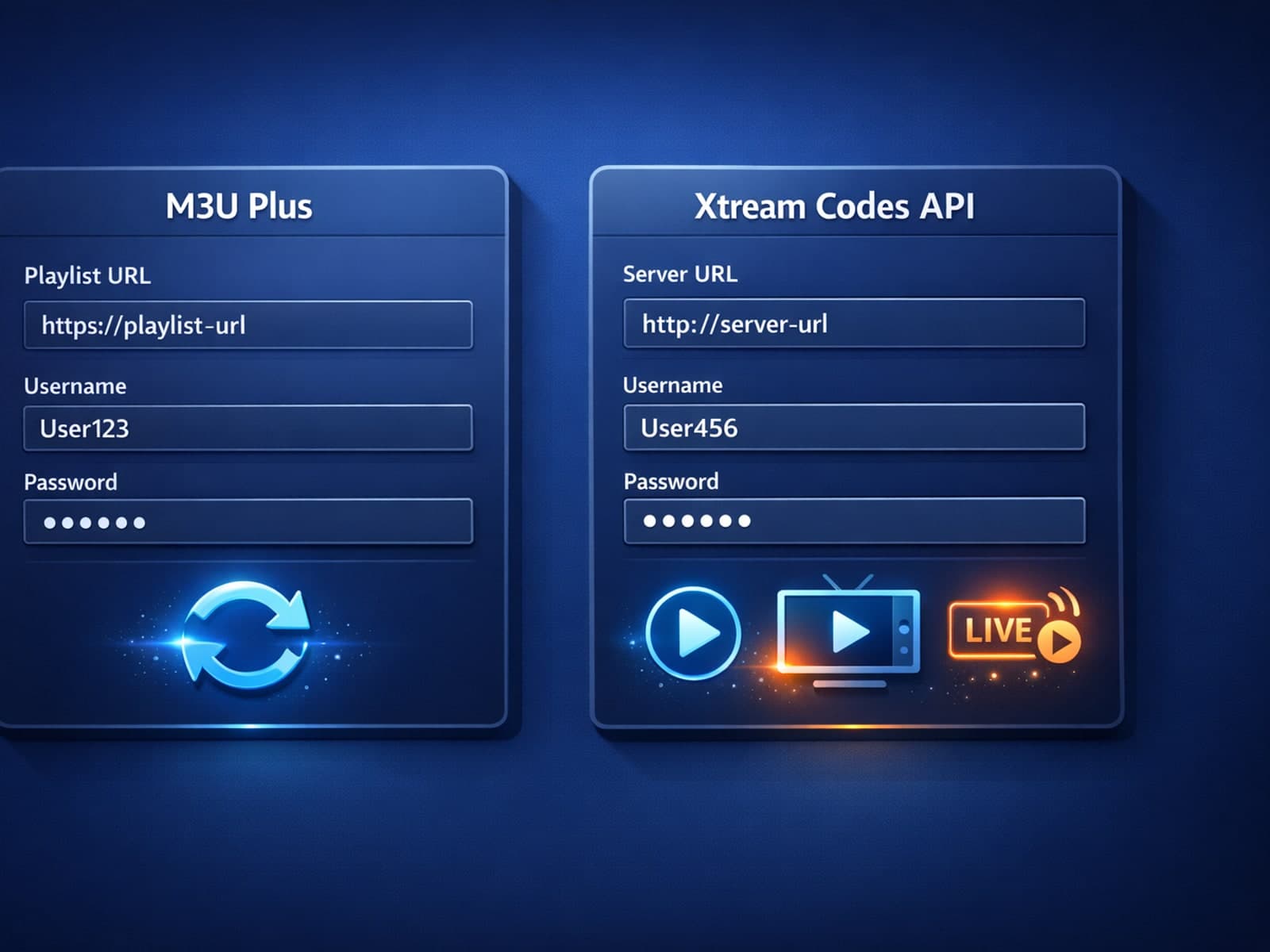 Comparison of M3U Plus and Xtream Codes API for IPTV playlist updates