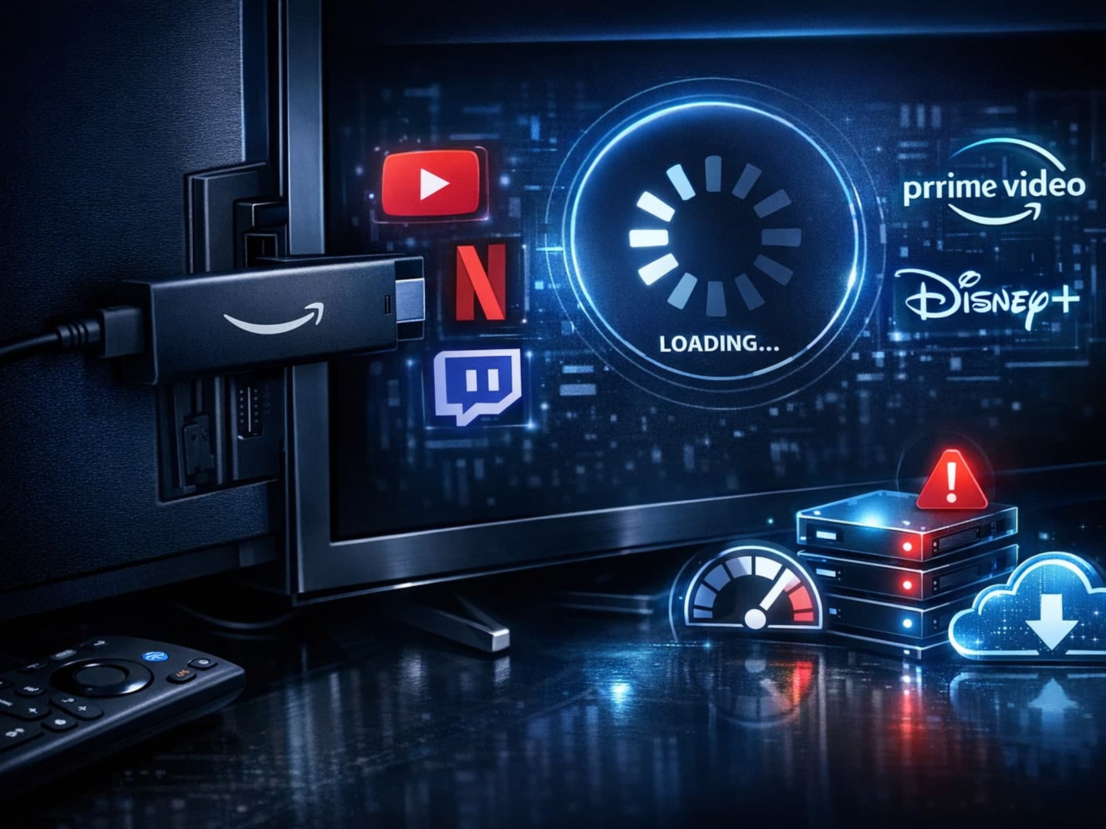 Fire TV Stick device showing storage settings to fix IPTV lag