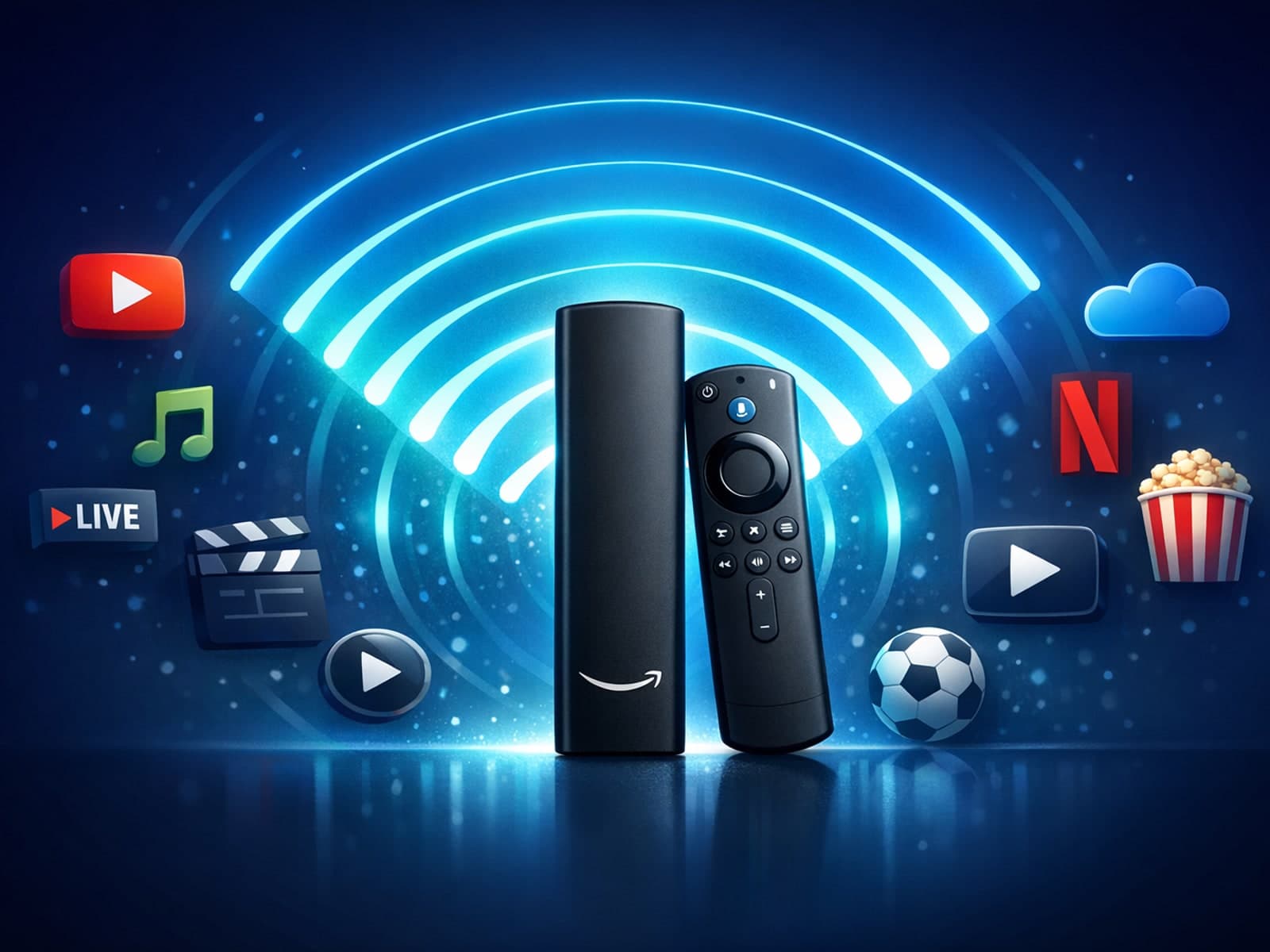 Fire TV Stick connected to Wi-Fi router illustrating optimal network settings