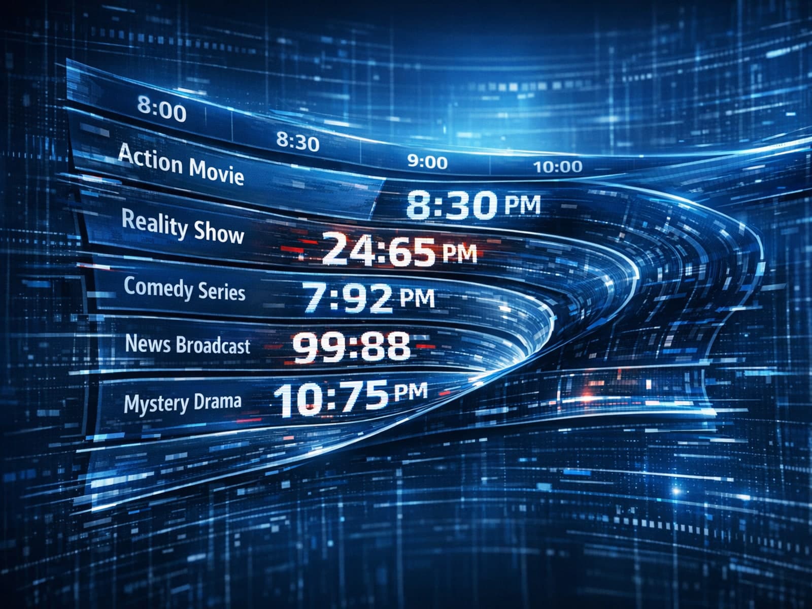 TiviMate app interface showing accurate EPG timeline with correct times