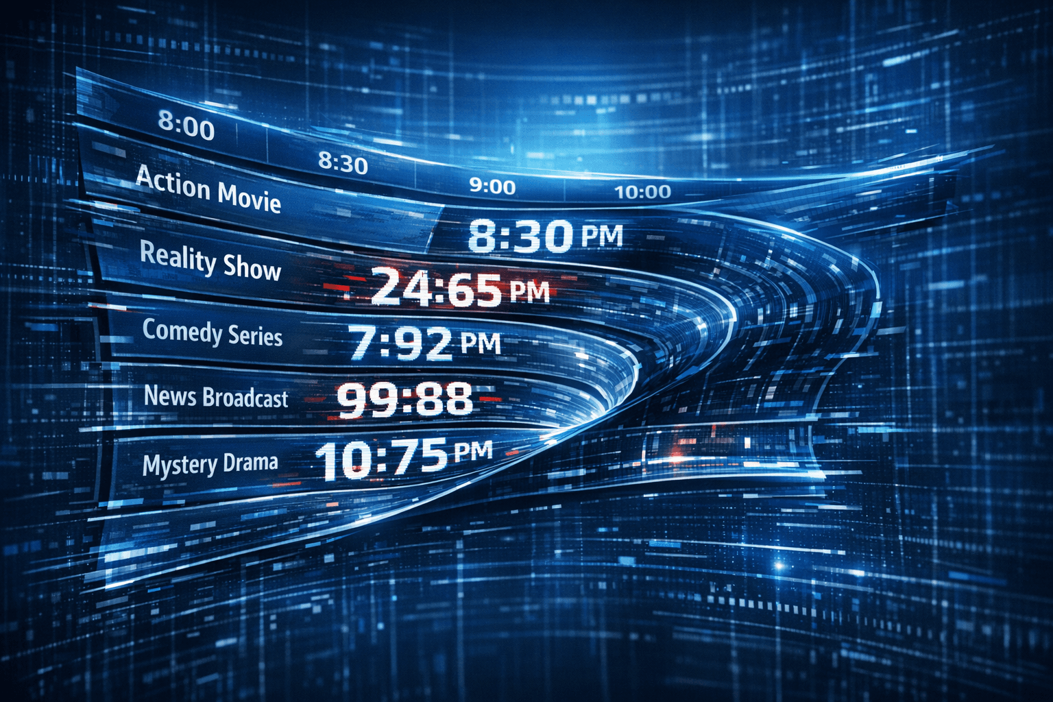 TiviMate app interface showing accurate EPG timeline with correct times